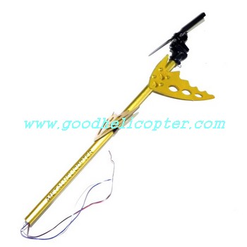 fq777-777-fq777-777d helicopter parts golden color tail set (tail big boom + tail motor + tail motor deck + tail blade + golden color tail decoration set)